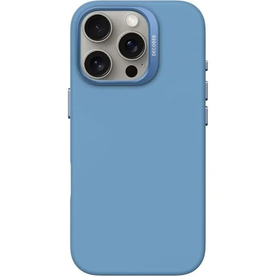 Cover Iphone 16 Pro Antimicrobial Silicone Case Decoded - Light Blue